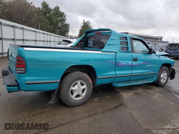 1997 Dodge Dakota with VIN 1B7GL23X6VS173527, listed as a Copart auction lot 48055295 with 154,418 mi miles and Salvage Title. Bid and sale history available at carsss.com. Image 3.