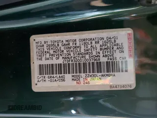 2001 Toyota MR2 z VIN JTDFR320010037968, wystawiony jako Copart lot #81606354 z przebiegiem 127 690 mil mil oraz Szkoda całkowita • Salvage title. Historia ofert i sprzedaży dostępna na DreamBid. Obrazek 12.