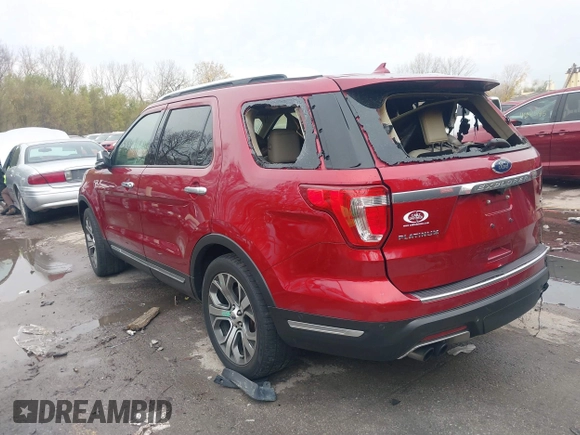 2018 Ford Explorer Platinum with VIN 1FM5K8HT7JGB43156, listed as a IAAI auction lot 40789952 with 104,959 mi miles and . Bid and sale history available at DreamBid. Image 3.