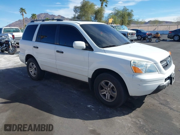 2005 Honda Pilot EX-L with RES with VIN 2HKYF18635H531493, listed as a IAAI auction lot 41756705 with 190,916 mi miles. Bid and sale history available at carsss.com. Image 1.