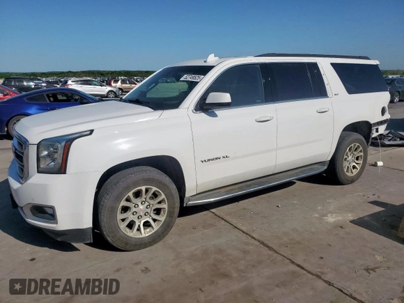2019 GMC Yukon XL SLT with VIN 1GKS2GKC5KR363643, listed as a Copart auction lot 52749525 with 92,872 mi miles and Salvage title. Bid and sale history available at DreamBid. Image 1.
