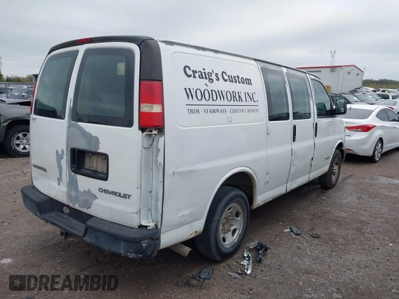 2003 Chevrolet Express Cargo with VIN 1GCGG25U331121265, listed as a IAAI auction lot 41945215 with 145,536 mi miles and . Bid and sale history available at DreamBid. Image 4.