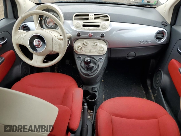2015 FIAT 500 Pop with VIN 3C3CFFAR9FT541883, listed as a Copart auction lot 55411125 with 86,583 mi miles and Salvage title. Bid and sale history available at DreamBid. Image 8.