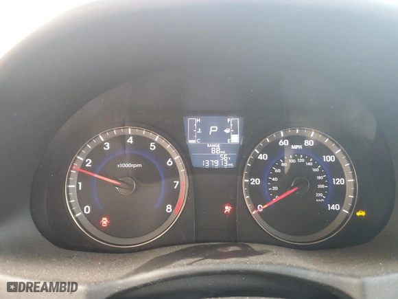 2016 Hyundai Accent SE with VIN KMHCT4AE6GU138811, listed as a Copart auction lot 48689585 with 137,913 mi miles and Salvage Title. Bid and sale history available at carsss.com. Image 9.