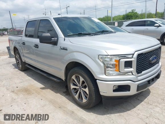 2019 Ford F-150 XL with VIN 1FTEW1CPXKKC96722, listed as a IAAI auction lot 42099029 with 155,694 mi miles and . Bid and sale history available at DreamBid. Image 1.