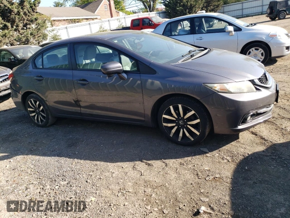 2014 Honda Civic EX-L with VIN 19XFB2F90EE220162, listed as a Copart auction lot 54591795 with 199,340 mi miles and Salvage Title. Bid and sale history available at DreamBid. Image 4.