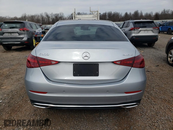 2022 Mercedes-Benz C 300 with VIN W1KAF4HB8NR016858, listed as a Copart auction lot 46455435 with 18,856 mi miles and Salvage Title. Bid and sale history available at DreamBid. Image 6.