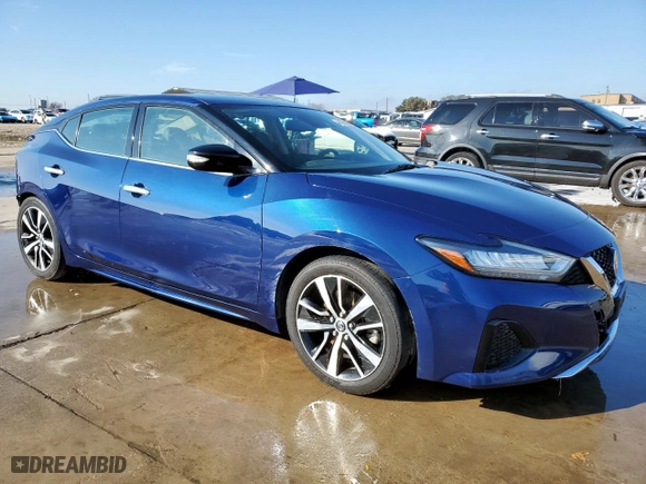 2021 Nissan Maxima SV with VIN 1N4AA6CV8MC512644, listed as a Copart auction lot 45953605 with 53,206 mi miles and Salvage Title. Bid and sale history available at carsss.com. Image 4.