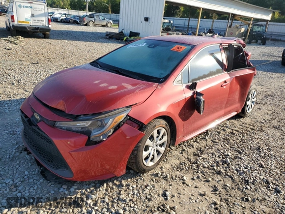 2021 Toyota Corolla LE with VIN 5YFEPMAE1MP266139, listed as a Copart auction lot 74340374 with 41,545 mi miles and Salvage Title. Bid and sale history available at carsss.com. Image 1.