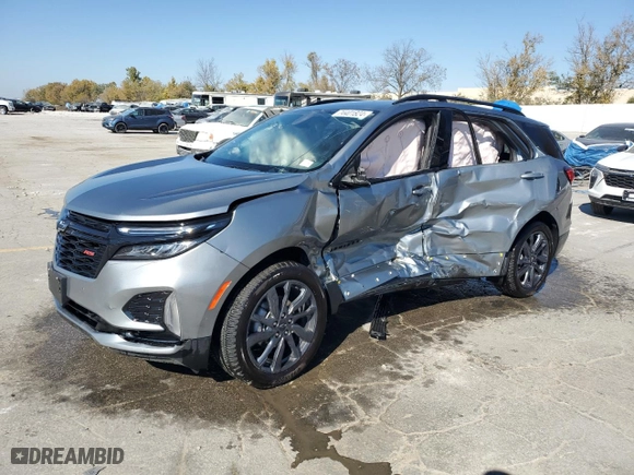 2024 Chevrolet Equinox RS with VIN 3GNAXMEGXRS203536, listed as a Copart auction lot 74401824 with 3,841 mi miles and Clean Title. Bid and sale history available at carsss.com. Image 1.