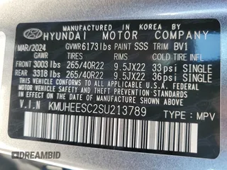 2025 Genesis GV80 Prestige with VIN KMUHEESC2SU213789, listed as a Copart auction lot 80718504 with 6,644 mi miles and Salvage Title. Bid and sale history available at DreamBid. Image 15.