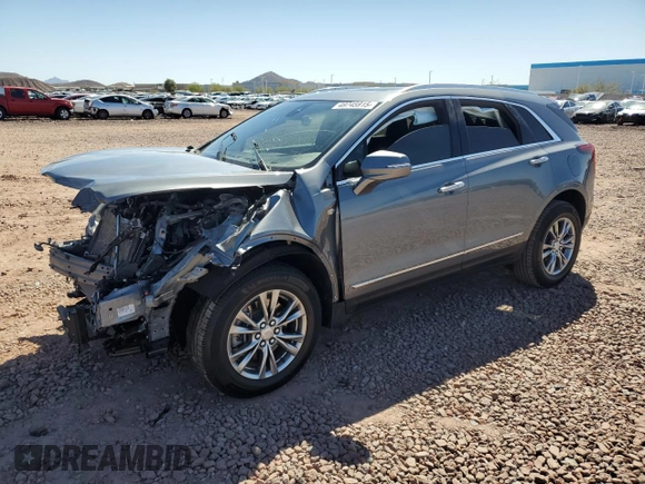 2021 Cadillac XT5 FWD Premium Luxury with VIN 1GYKNCRS9MZ186536, listed as a Copart auction lot 49745915 with 28,321 mi miles and Salvage Title. Bid and sale history available at carsss.com. Image 1.