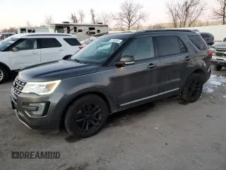 2017 Ford Explorer XLT with VIN 1FM5K7DH9HGA87291, listed as a Copart auction lot 87955855 with 123,480 mi miles and Salvage Title. Bid and sale history available at carsss.com. Image 1.