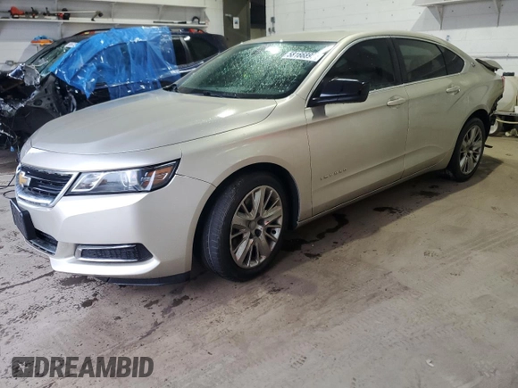 2015 Chevrolet Impala LS with VIN 2G11X5SLXF9104300, listed as a Copart auction lot 58166895 with 109,610 mi miles and Salvage title. Bid and sale history available at DreamBid. Image 1.
