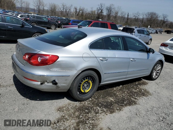 2012 Volkswagen CC Sport PZEV with VIN WVWMP7AN0CE546210, listed as a Copart auction lot 53849935 with 172,585 mi miles and Salvage Title. Bid and sale history available at carsss.com. Image 3.