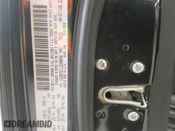 2018 Ram 1500 Big Horn z VIN 1C6RR7GT1JS348540, wystawiony jako Copart lot #45949555 z przebiegiem 88 987 mil mil oraz Szkoda całkowita • Salvage title. Historia ofert i sprzedaży dostępna na DreamBid. Obrazek 13.