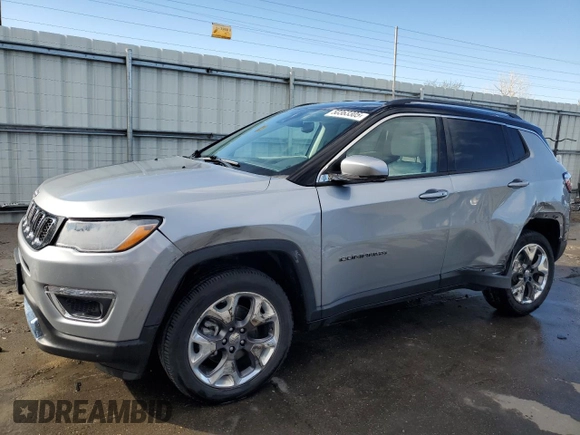 2021 Jeep Compass Limited with VIN 3C4NJDCB6MT599633, listed as a Copart auction lot 50363305 with 58,419 mi miles and Salvage Title. Bid and sale history available at carsss.com. Image 1.