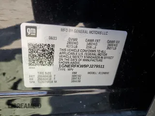 2023 Chevrolet Traverse LS with VIN 1GNERFKW9PJ279511, listed as a Copart auction lot 49934445 with 11,708 mi miles and Salvage title. Bid and sale history available at DreamBid. Image 15.