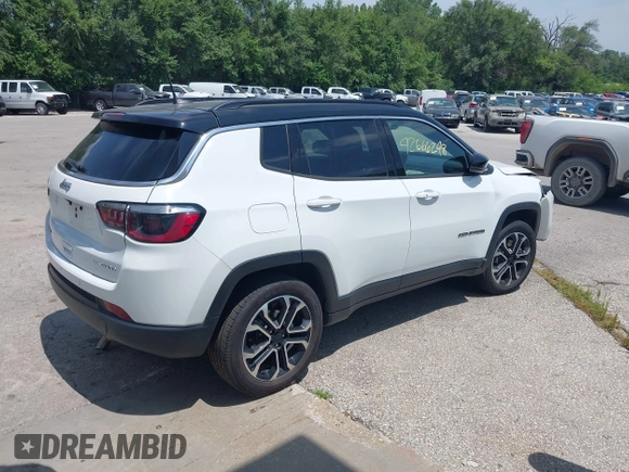 2024 Jeep Compass Limited with VIN 3C4NJDCN1RT595118, listed as a IAAI auction lot 42666248 with 42,342 mi miles and . Bid and sale history available at DreamBid. Image 4.