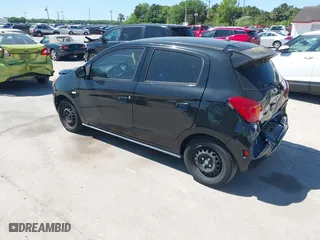 2015 Mitsubishi Mirage DE with VIN ML32A3HJ3FH058864, listed as a IAAI auction lot 41808337 with 160,185 mi miles. Bid and sale history available at carsss.com. Image 3.