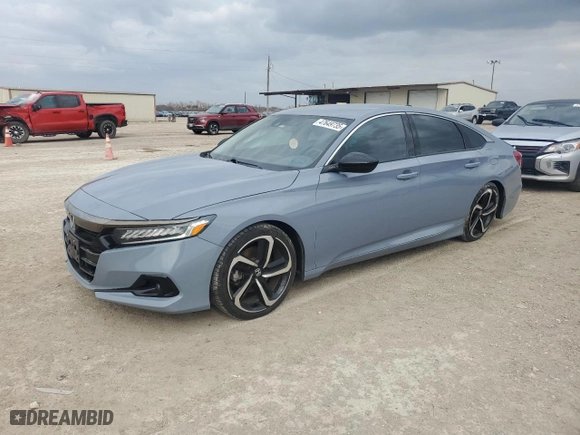2022 Honda Accord Sedan Sport SE with VIN 1HGCV1F4XNA045092, listed as a Copart auction lot 47649735 with 29,976 mi miles and Salvage Title. Bid and sale history available at carsss.com. Image 1.