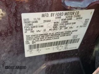 2011 Lincoln MKX with VIN 2LMDJ8JK2BBJ13009, listed as a Copart auction lot 70533664 with 93,933 mi miles and Salvage Title. Bid and sale history available at carsss.com. Image 12.