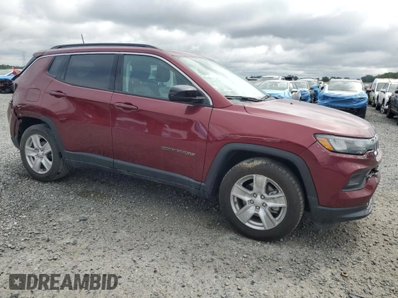2022 Jeep Compass Latitude with VIN 3C4NJCBB7NT213430, listed as a Copart auction lot 49485365 with 14,854 mi miles and Salvage Title. Bid and sale history available at carsss.com. Image 4.