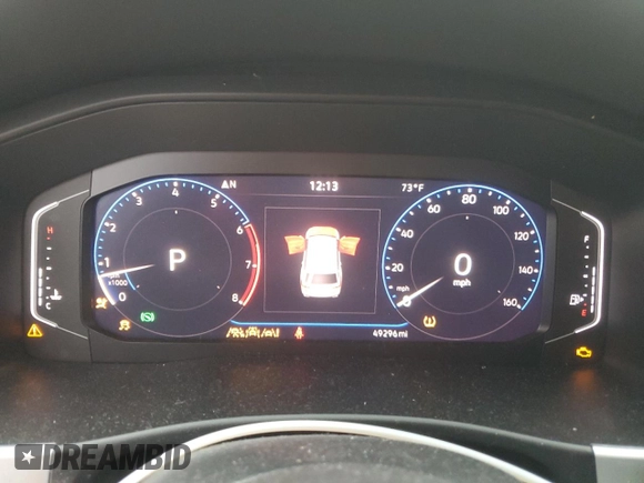 2021 Volkswagen Atlas SEL with VIN 1V2ER2CAXMC558114, listed as a Copart auction lot 55573455 with 49,296 mi miles and Salvage title. Bid and sale history available at DreamBid. Image 9.