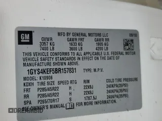 2011 Cadillac Escalade ESV Platinum Edition z VIN 1GYS4KEF5BR157831, wystawiony jako Copart lot #56680995 z przebiegiem 186 688 mil mil oraz Szkoda całkowita • Salvage title. Historia ofert i sprzedaży dostępna na DreamBid. Obrazek 14.