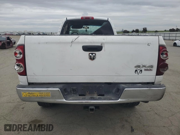 2007 Dodge Ram 2500 SLT with VIN 3D7KS28C77G704253, listed as a Copart auction lot 47828425 with 238,576 mi miles and Salvage Title. Bid and sale history available at carsss.com. Image 6.