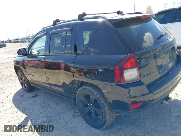 2017 Jeep Compass High Altitude with VIN 1C4NJDEB1HD151132, listed as a IAAI auction lot 41968785 with 164,273 mi miles. Bid and sale history available at carsss.com. Image 3.