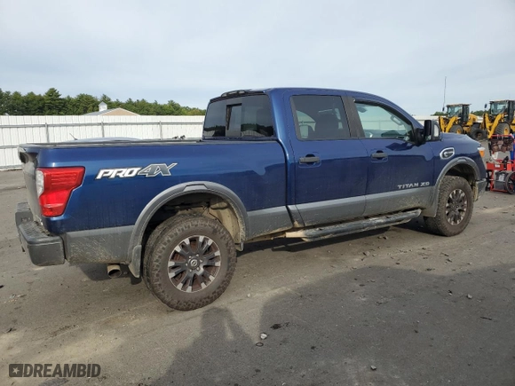 2017 Nissan Titan XD PRO-4X with VIN 1N6BA1F41HN567531, listed as a Copart auction lot 72682124 with 140,134 mi miles and Salvage Title. Bid and sale history available at carsss.com. Image 3.