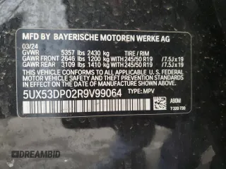 2024 BMW X3 xDrive30i with VIN 5UX53DP02R9V99064, listed as a Copart auction lot 49981755 with 7,858 mi miles and Salvage Title. Bid and sale history available at carsss.com. Image 14.