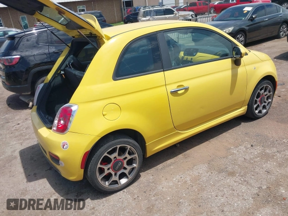 2013 FIAT 500 Sport z VIN 3C3CFFBR0DT618703, wystawiony jako IAAI lot #42521829 z przebiegiem 156 258 mil mil oraz . Historia ofert i sprzedaży dostępna na DreamBid. Obrazek 4.