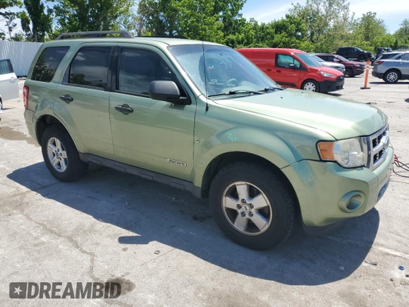 2008 Ford Escape XLT with VIN 1FMCU03158KC24575, listed as a Copart auction lot 57133855 with 200,329 mi miles and Salvage title. Bid and sale history available at DreamBid. Image 4.