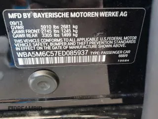 2014 BMW 5 Series z VIN WBA5M6C57ED085937, wystawiony jako Copart lot #63325485 z przebiegiem 81 652 mil mil oraz Szkoda całkowita • Salvage title. Historia ofert i sprzedaży dostępna na DreamBid. Obrazek 12.