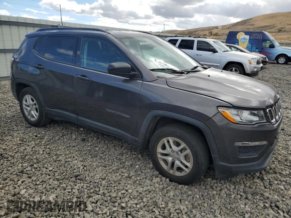 2017 Jeep Compass Sport with VIN 3C4NJCAB7HT652391, listed as a Copart auction lot 76272524 with Not Provided miles and Salvage Title. Bid and sale history available at carsss.com. Image 4.