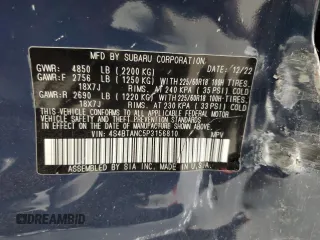 2023 Subaru Outback Limited with VIN 4S4BTANC5P3156810, listed as a Copart auction lot 54862235 with 66,231 mi miles and Salvage title. Bid and sale history available at DreamBid. Image 13.