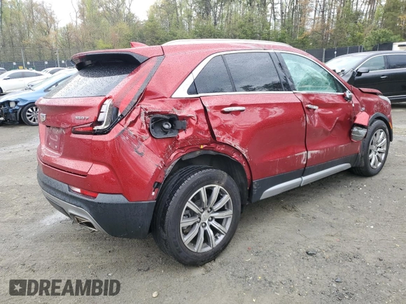 2021 Cadillac XT4 FWD Premium Luxury with VIN 1GYFZCR40MF011603, listed as a Copart auction lot 53068825 with 84,919 mi miles and Salvage title. Bid and sale history available at DreamBid. Image 3.