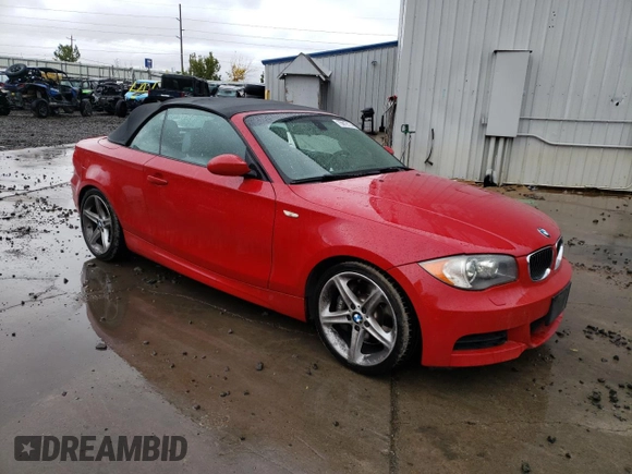2009 BMW 1 Series 135i with VIN WBAUN93589VK40828, listed as a Copart auction lot 75919114 with 99,075 mi miles and Salvage title. Bid and sale history available at DreamBid. Image 4.