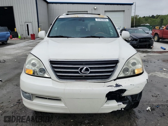2005 Lexus GX with VIN JTJBT20X850068687, listed as a Copart auction lot 51453805 with 182,838 mi miles and Salvage Title. Bid and sale history available at carsss.com. Image 5.