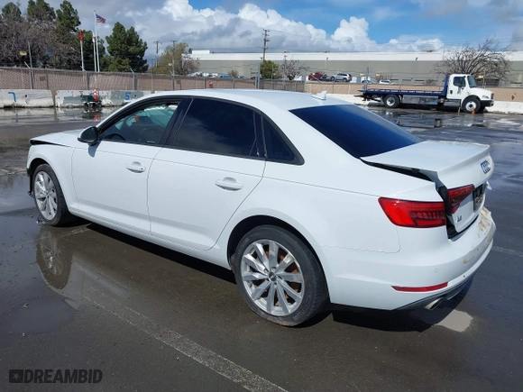 2017 Audi A4 Premium with VIN WAUANAF40HN011047, listed as a IAAI auction lot 41824638 with 107,802 mi miles. Bid and sale history available at carsss.com. Image 3.