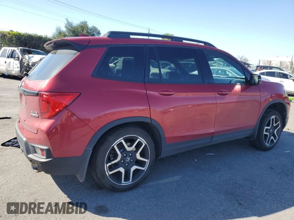 2023 Honda Passport Elite with VIN 5FNYF8H06PB013044, listed as a Copart auction lot 48347315 with 44,250 mi miles and Salvage Title. Bid and sale history available at DreamBid. Image 3.