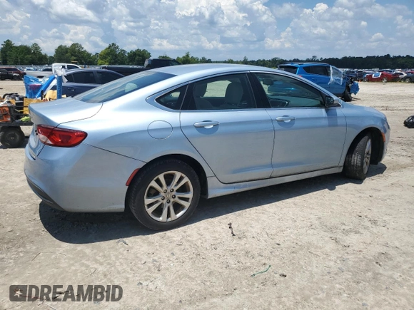 2015 Chrysler 200 Limited with VIN 1C3CCCABXFN677692, listed as a Copart auction lot 64976185 with 80,299 mi miles and Salvage title. Bid and sale history available at DreamBid. Image 3.