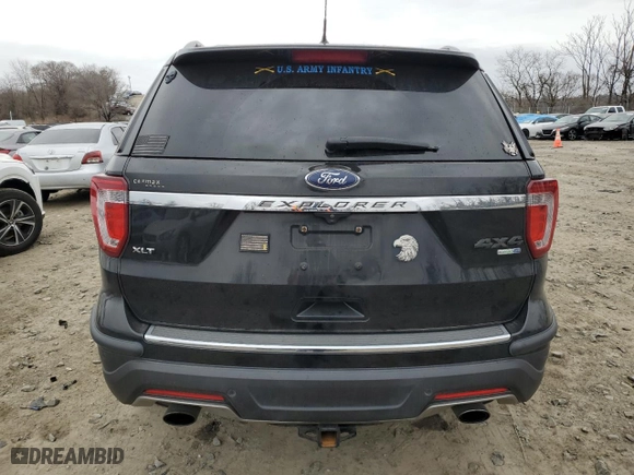 2018 Ford Explorer XLT with VIN 1FM5K8DH8JGA10942, listed as a Copart auction lot 47866425 with 92,997 mi miles and Salvage Title. Bid and sale history available at carsss.com. Image 6.