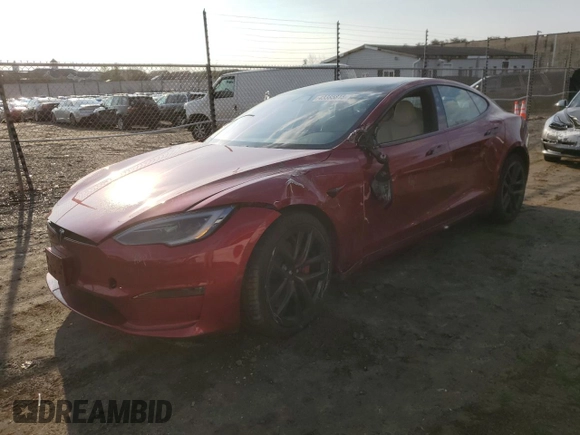 2023 Tesla Model S Plaid с VIN 5YJSA1E60PF528755, выставлен на аукционе Copart как лот 43385815 с пробегом 17 406 миль миль и Списание • Salvage title. История ставок и продаж доступна на DreamBid. Изображение 1.