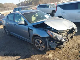 2014 Kia Optima Hybrid LX with VIN KNAGM4AD1E5072165, listed as a IAAI auction lot 41340575 with 109,896 mi miles. Bid and sale history available at carsss.com. Image 1.