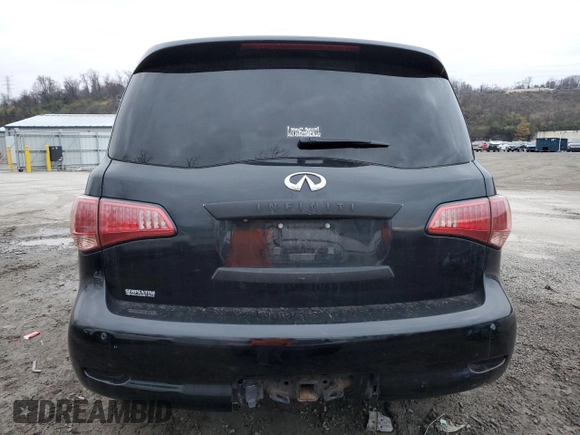 2011 Infiniti QX56 7-passenger with VIN JN8AZ2NE9B9006375, listed as a Copart auction lot 81569174 with 186,785 mi miles and Clean Title. Bid and sale history available at carsss.com. Image 6.