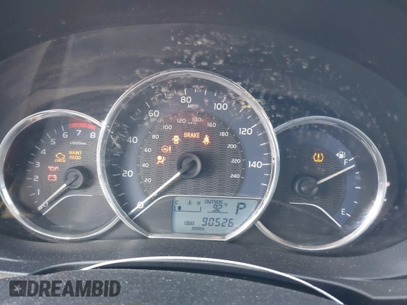 2016 Toyota Corolla L with VIN 5YFBURHE7GP386918, listed as a IAAI auction lot 42531122 with 90,526 mi miles and . Bid and sale history available at DreamBid. Image 7.