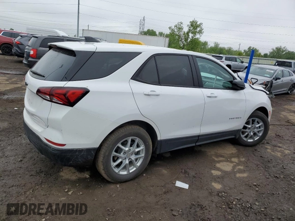 2023 Chevrolet Equinox LS with VIN 3GNAXHEGXPL244473, listed as a Copart auction lot 57528505 with 18,244 mi miles and Non repairable. Bid and sale history available at DreamBid. Image 3.